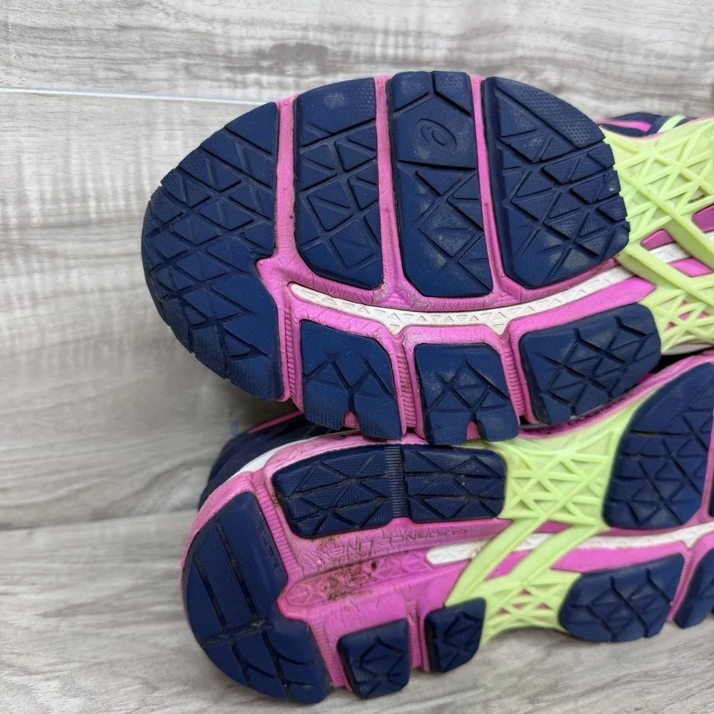 ASICS GEL-Kayano 22 Navy Pink Athletic Sneakers Knit Womens 10 T598N